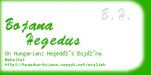 bojana hegedus business card